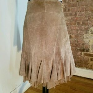 Vintage Suede Skirt by June